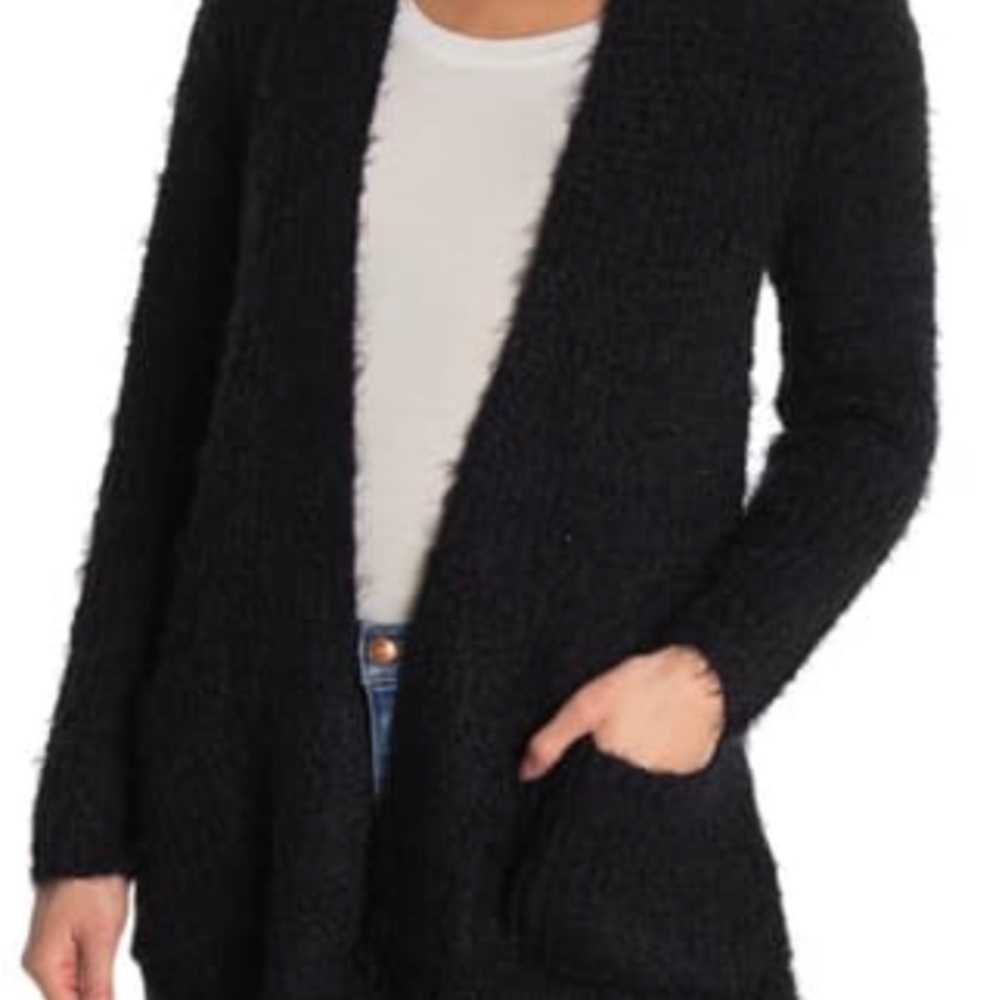 Fuzzy Long Cardigan